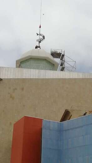 Instalación de la obra (Foto TA)